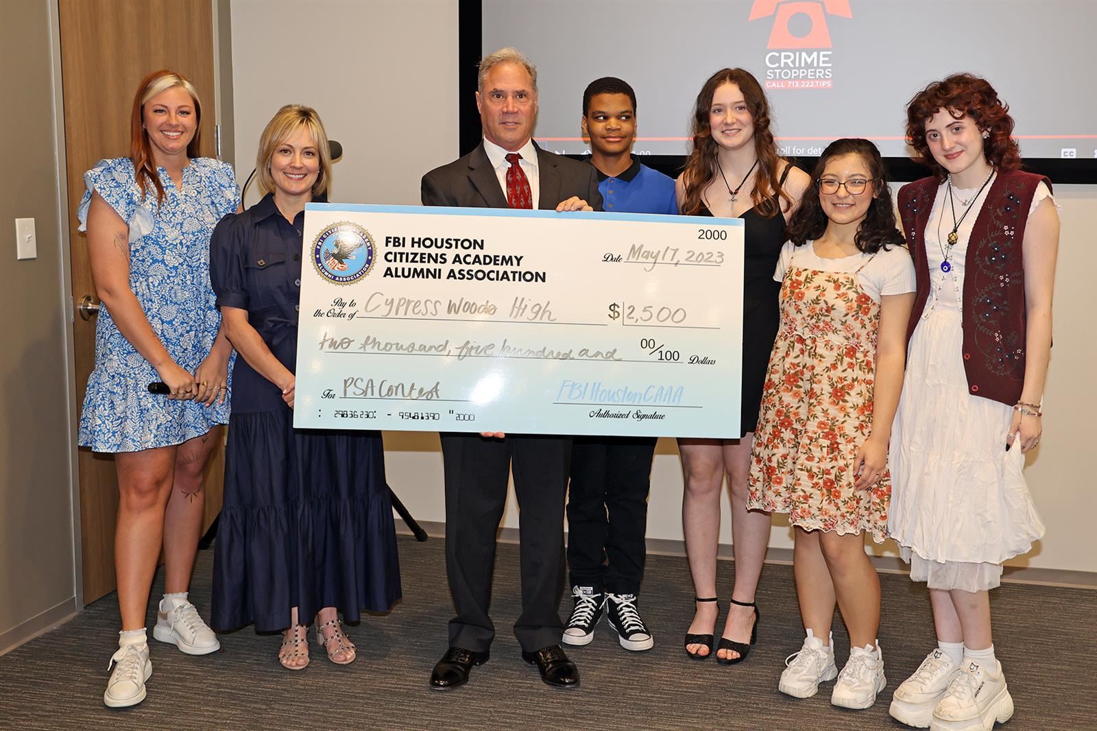 Cy Woods students earned second place in the 2022-2023 School Public Service Announcement contest.